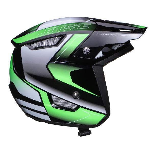 HT1 WEFT GREEN POLYCARBONATE HELMET