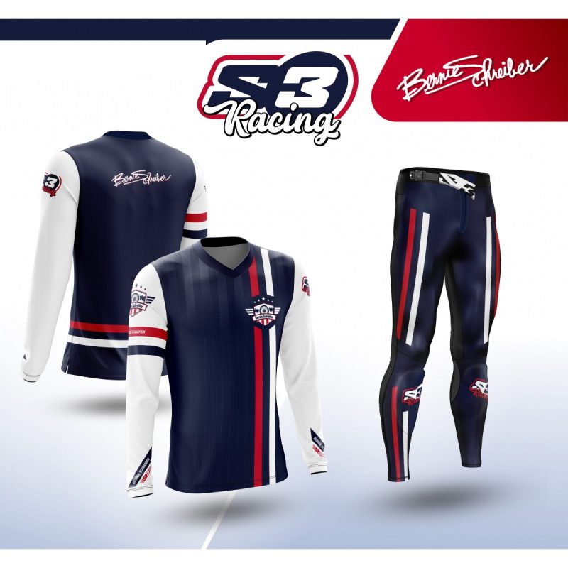 S3 BERNIE SCHREIBER EDITION BLUE RIDING SET TRIALS SIZE XL