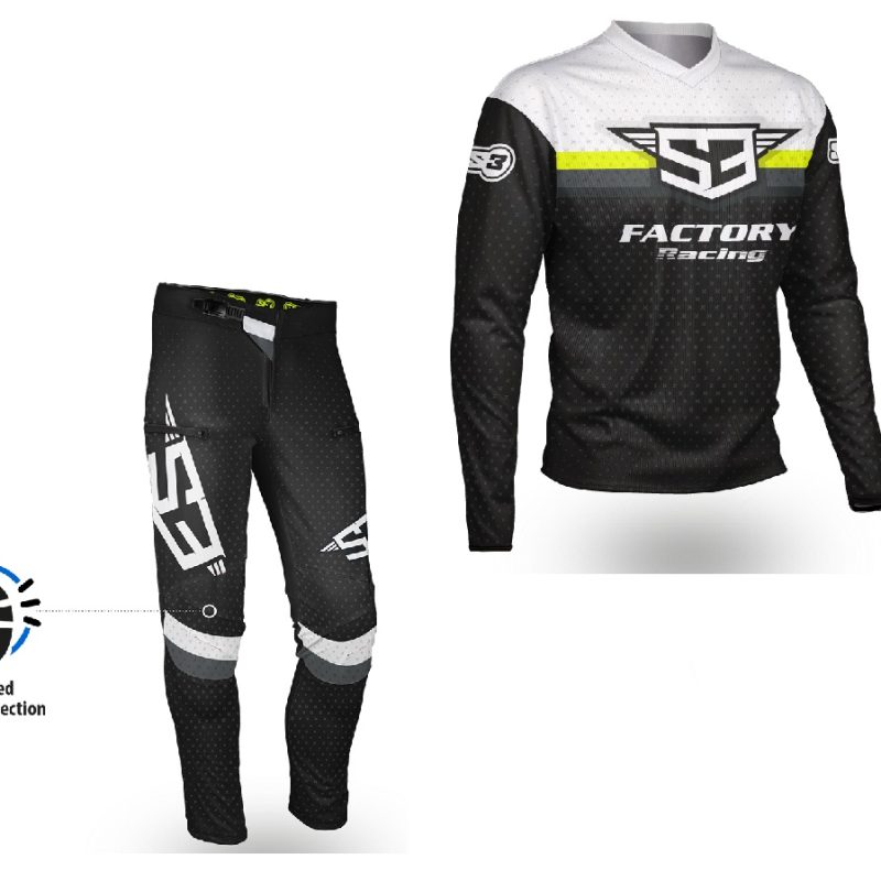 S3 BLACK-FLUOR RACING TRIAL COLLECTION RIDING SET